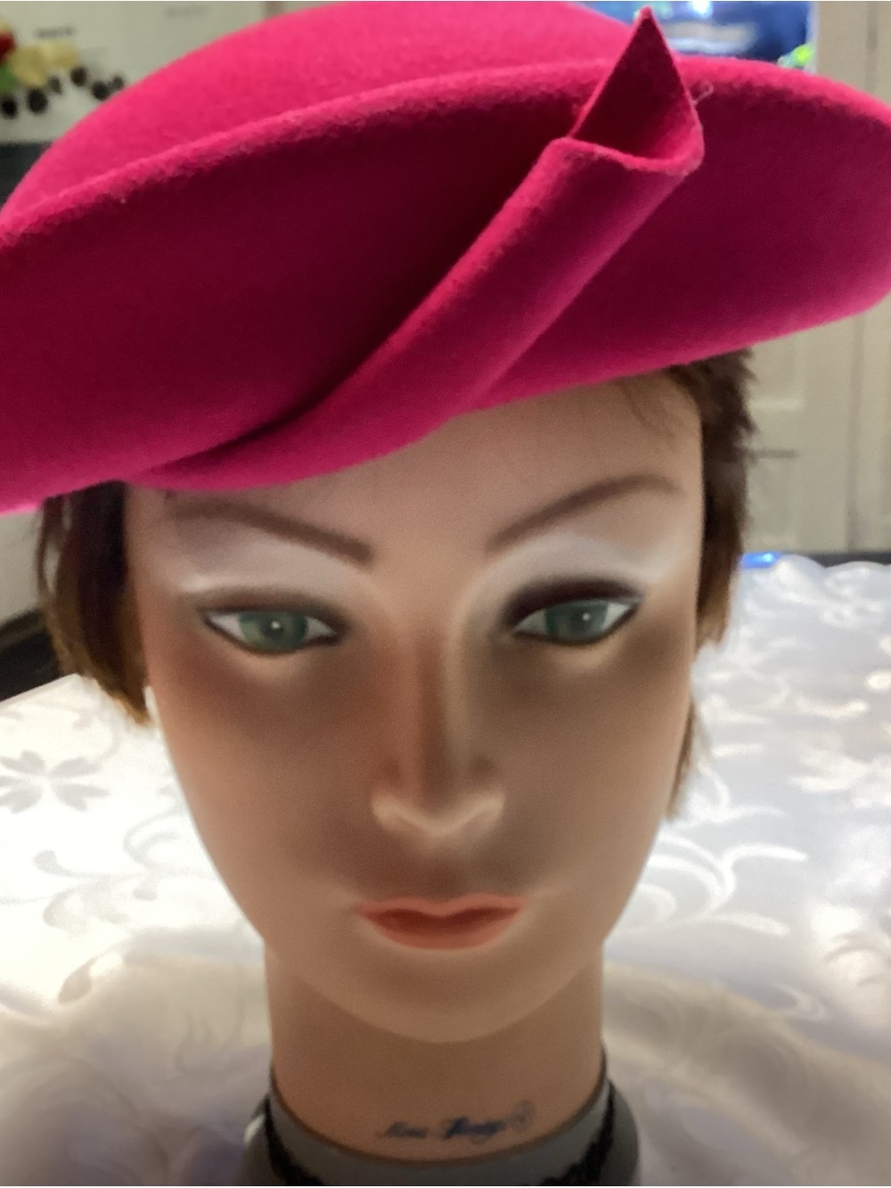 Fuchsia Wool Beret Hat - Women Accessories